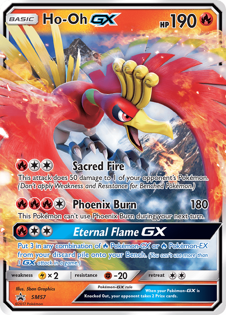 Ho-Oh-GX smp-SM57 Promo from SM Black Star Promos Set