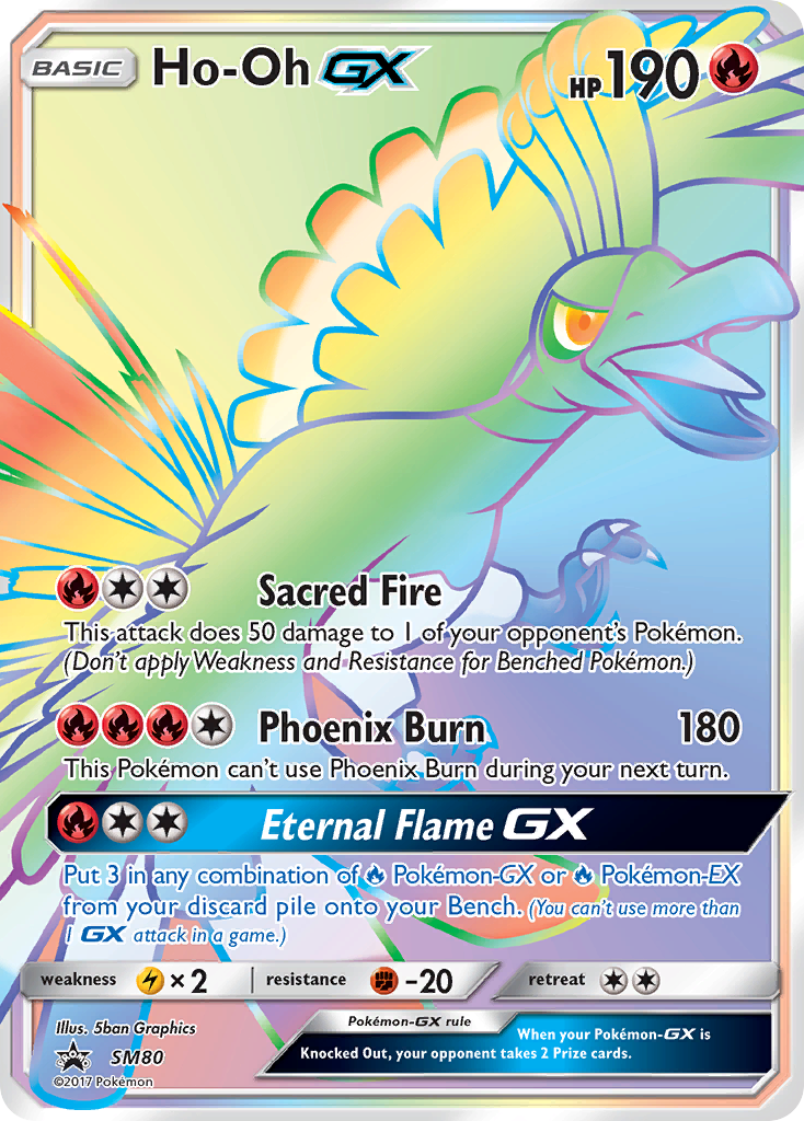 Ho-Oh-GX smp-SM80 Promo from SM Black Star Promos Set