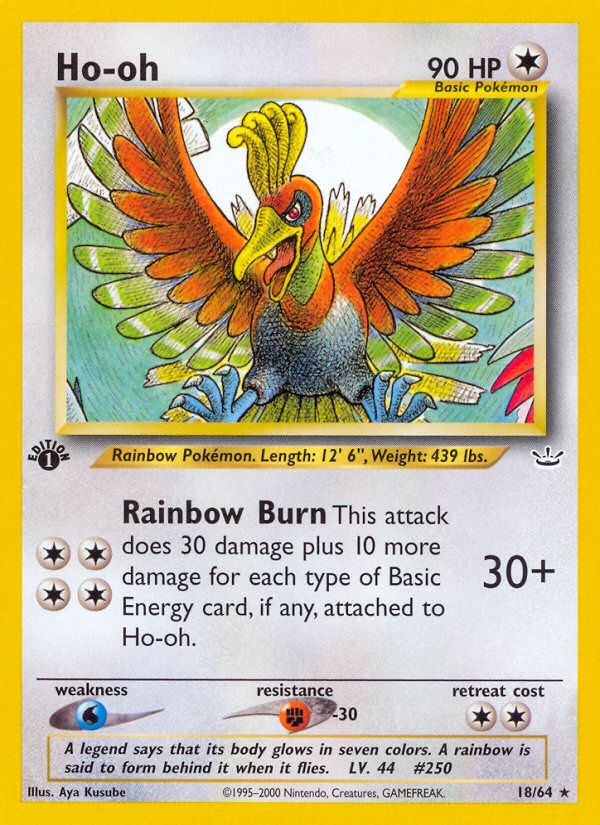 Ho-oh neo3-18 Rare from Neo Revelation Set