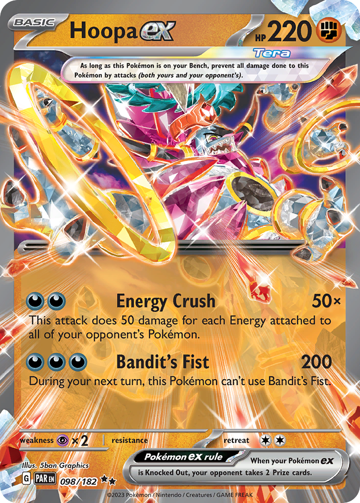 Hoopa ex sv4-98 Double Rare from Paradox Rift Set