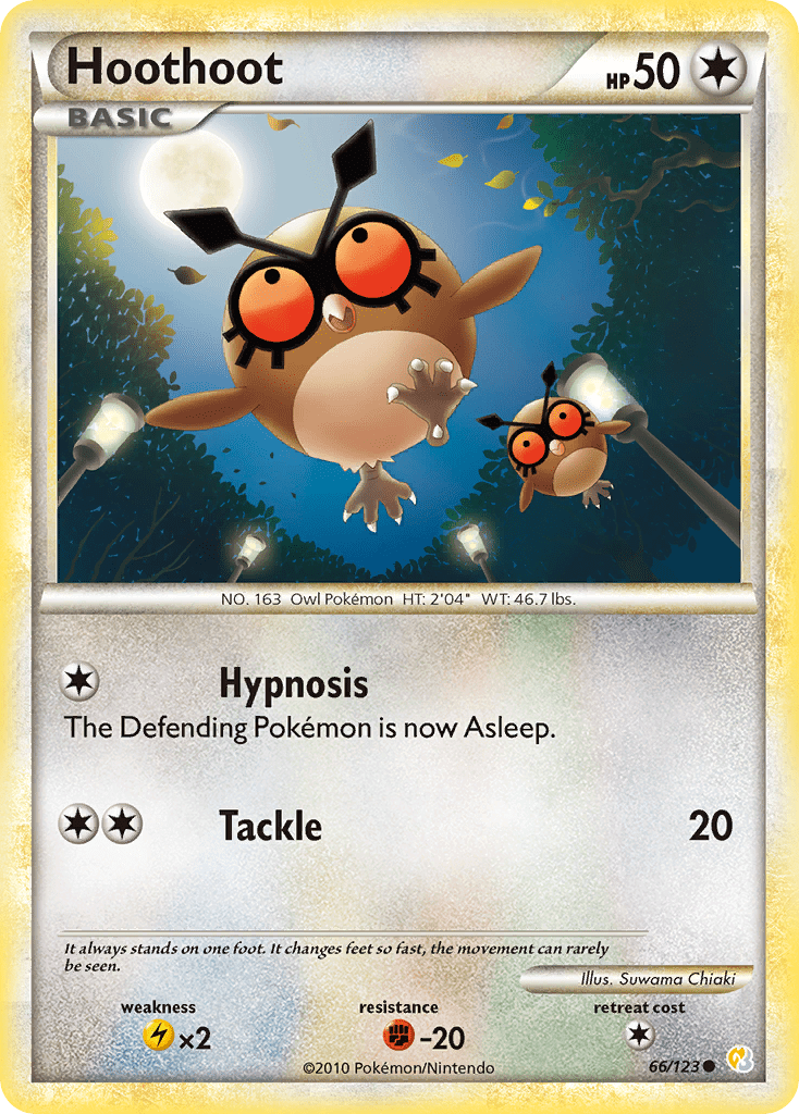 Hoothoot hgss1-66 Common from HeartGold & SoulSilver Set