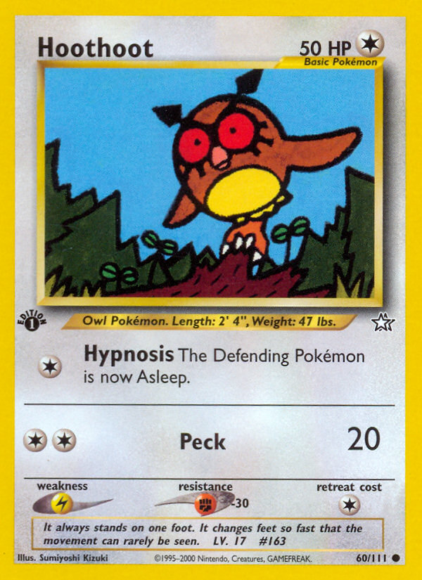 Hoothoot neo1-60 Common from Neo Genesis Set