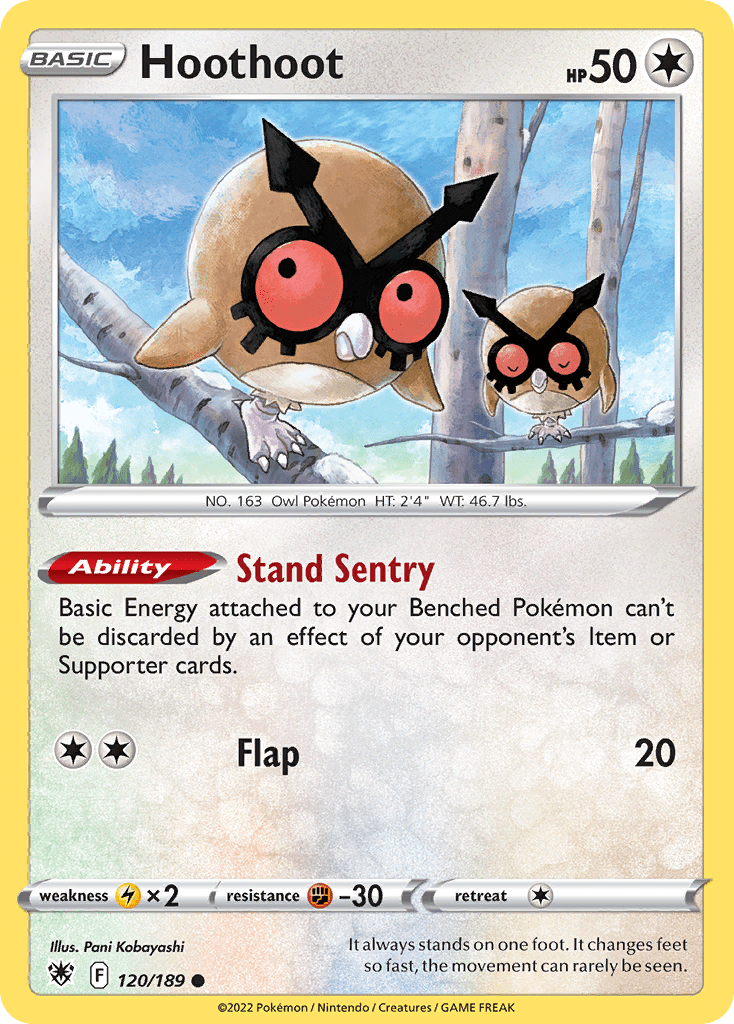 Hoothoot swsh10-120 Common from Astral Radiance Set