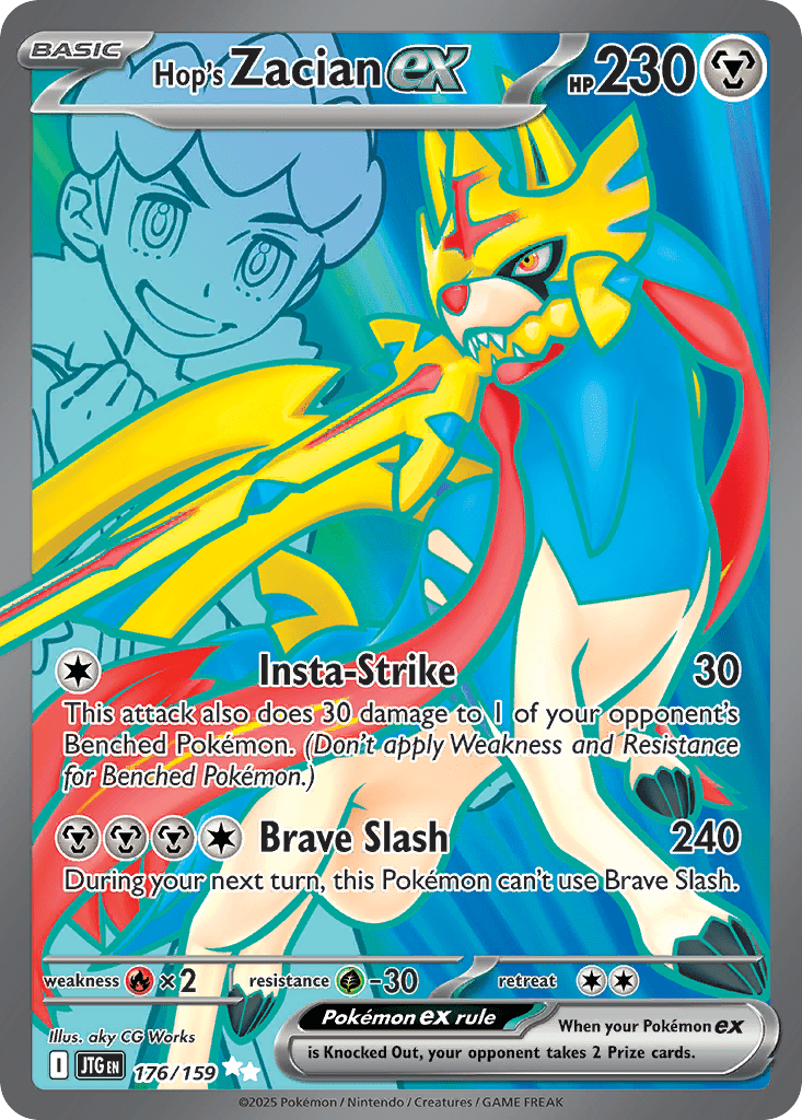 Hop’s Zacian ex sv9-176 Ultra Rare from Journey Together Set