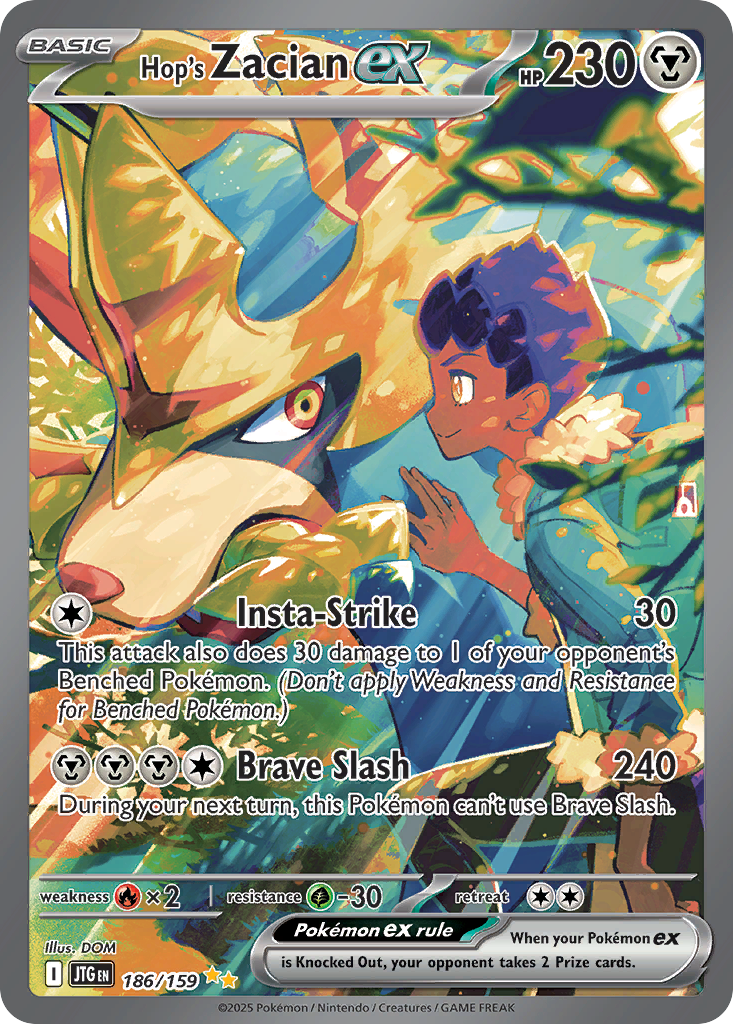 Hop’s Zacian ex sv9-186 Special Illustration Rare from Journey Together Set
