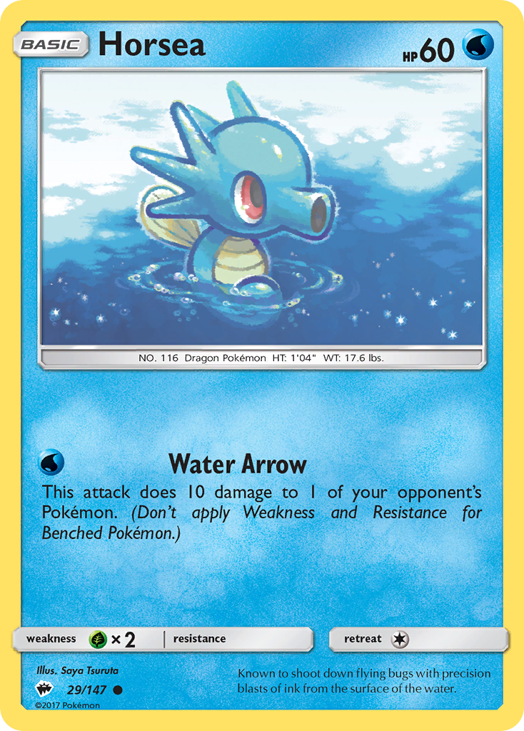 Horsea sm3-29 Common from Burning Shadows Set