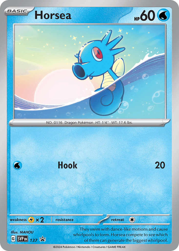 Horsea svp-137 Promo from Scarlet & Violet Black Star Promos Set