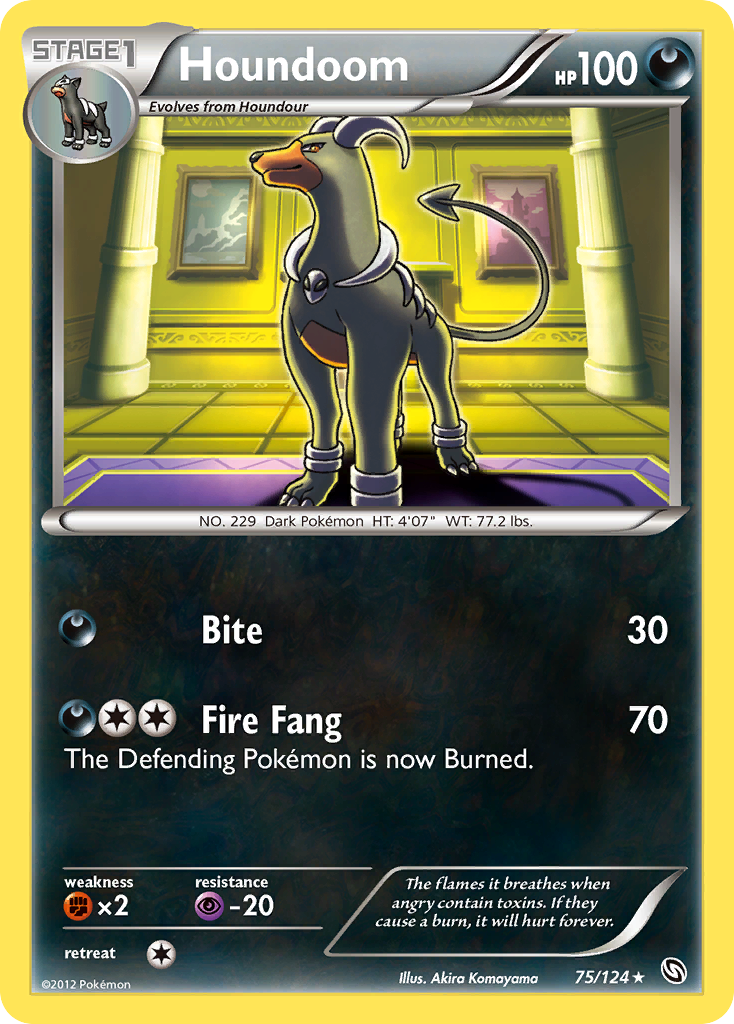Houndoom bw6-75 Rare from Dragons Exalted Set