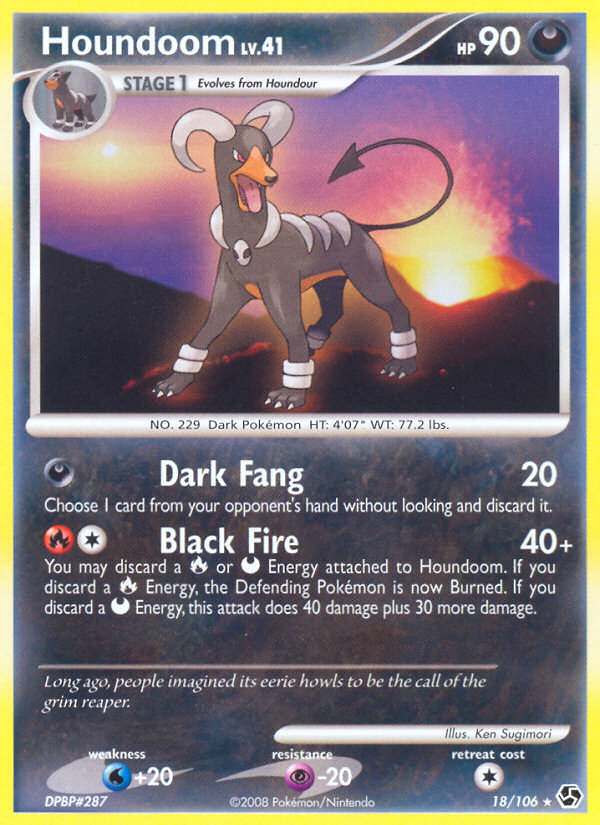 Houndoom dp4-18 Rare from Great Encounters Set