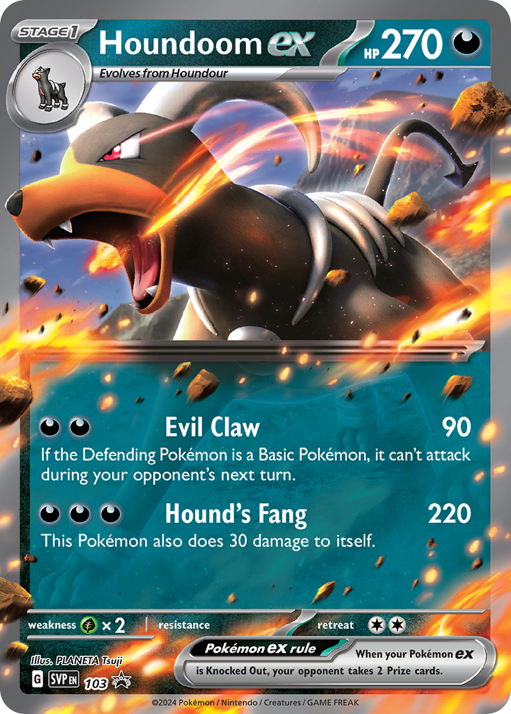 Houndoom ex svp-103 Promo from Scarlet & Violet Black Star Promos Set
