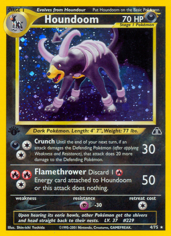 Houndoom neo2-4 Rare Holo from Neo Discovery Set