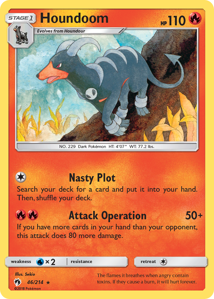 Houndoom sm8-46 Rare from Lost Thunder Set