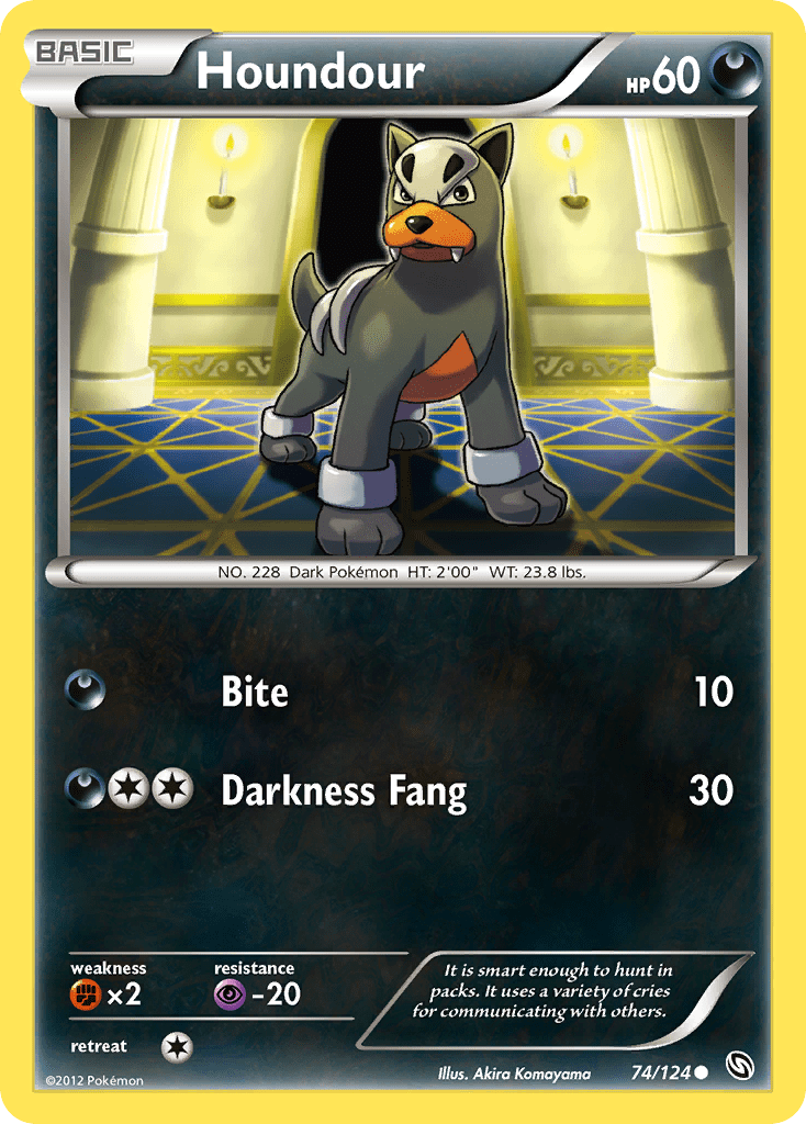 Houndour bw6-74 Common from Dragons Exalted Set