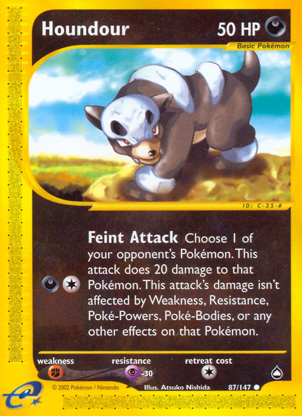Houndour ecard2-87 Common from Aquapolis Set