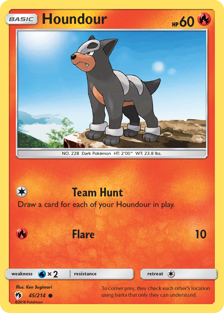 Houndour sm8-45 Common from Lost Thunder Set
