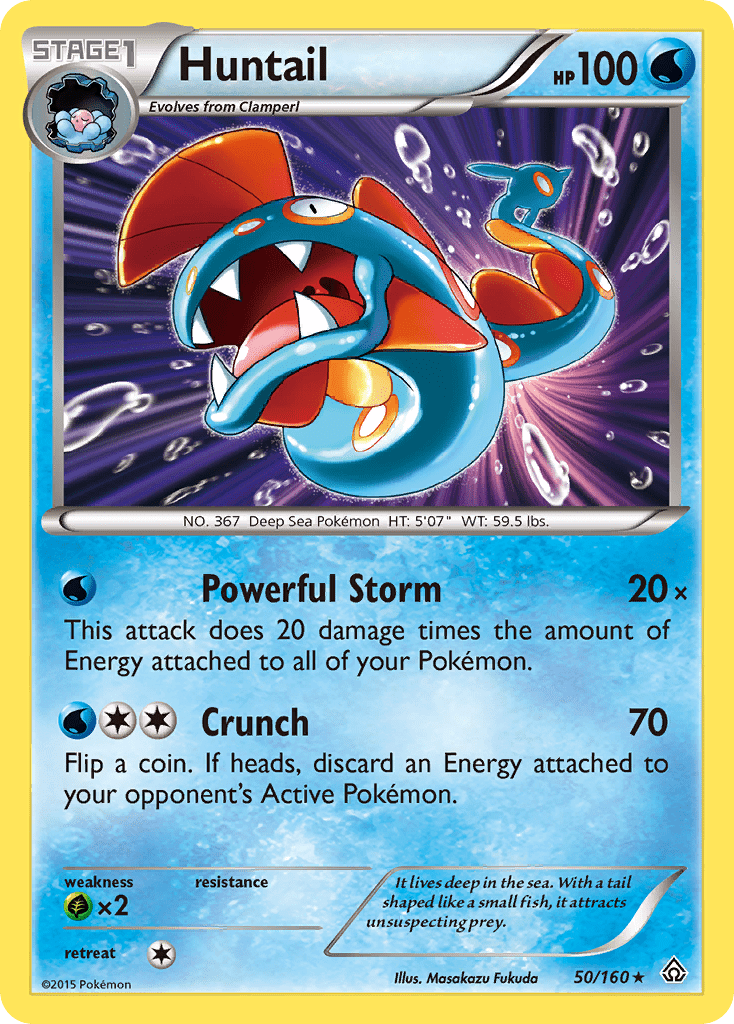 Huntail xy5-50 Rare Holo from Primal Clash Set