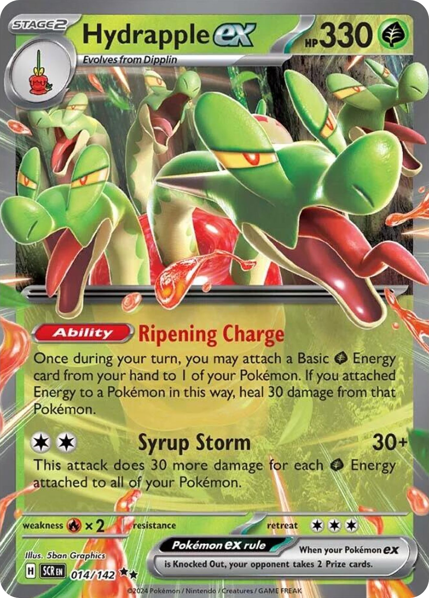 Hydrapple ex sv7-14 Double Rare from Stellar Crown Set