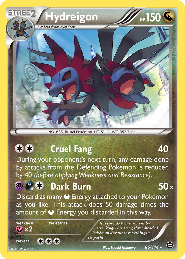 Hydreigon xy11-86 Rare Holo from Steam Siege Set