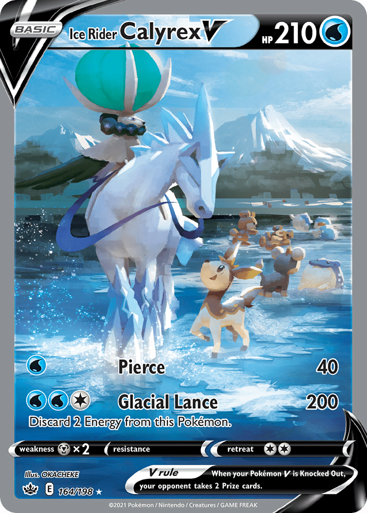 Ice Rider Calyrex V swsh6-164 Rare Ultra from Chilling Reign Set