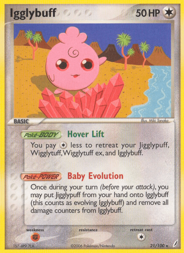 Igglybuff ex14-21 Rare from Crystal Guardians Set