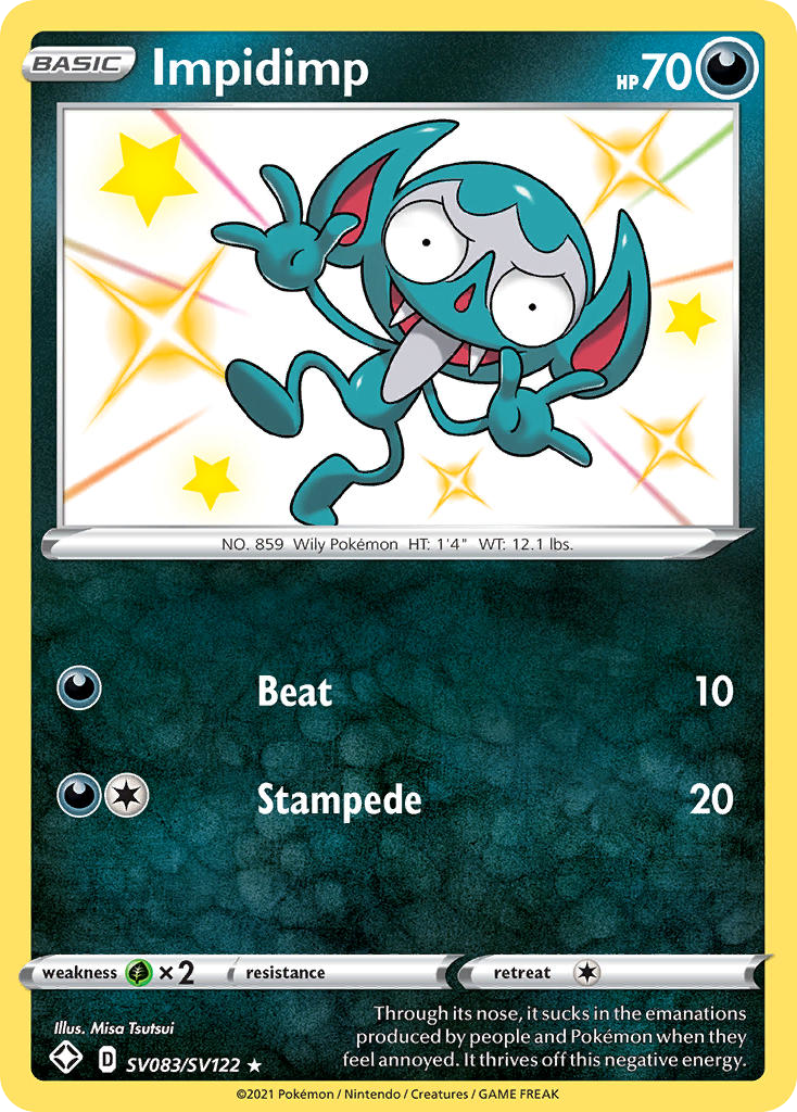 Impidimp swsh45sv-SV083 Rare Shiny from Shining Fates Shiny Vault Set