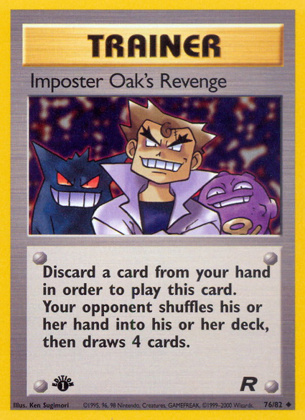 Imposter Oak’s Revenge base5-76 Uncommon from Team Rocket Set