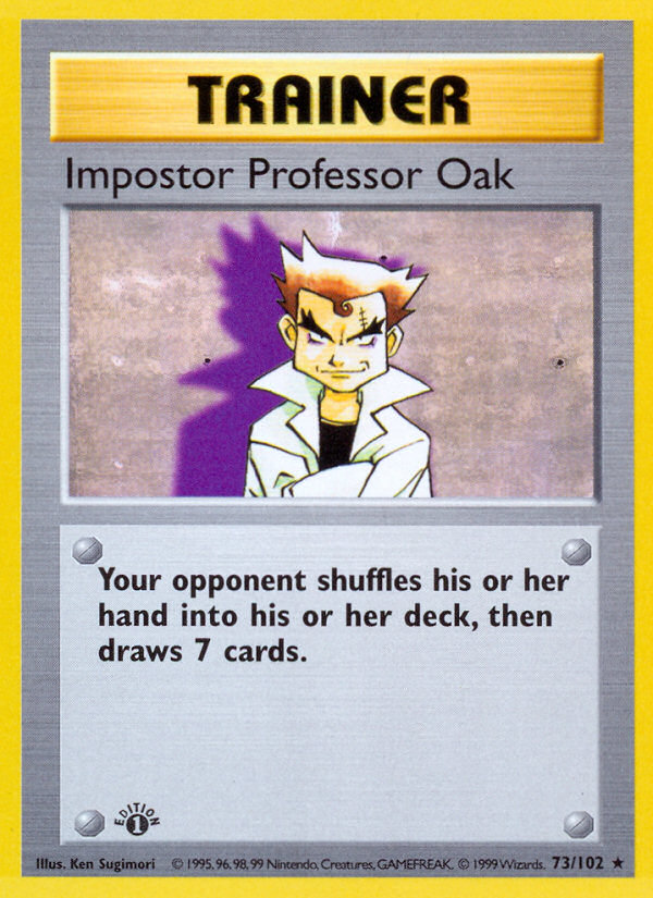 Impostor Professor Oak base1-73 Rare from Base Set