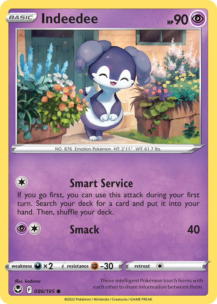 Indeedee swsh12-86 Common from Silver Tempest Set