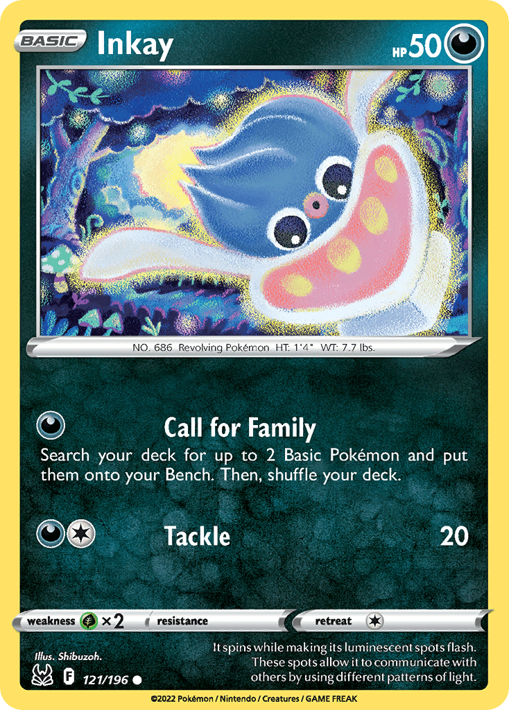 Inkay swsh11-121 Common from Lost Origin Set