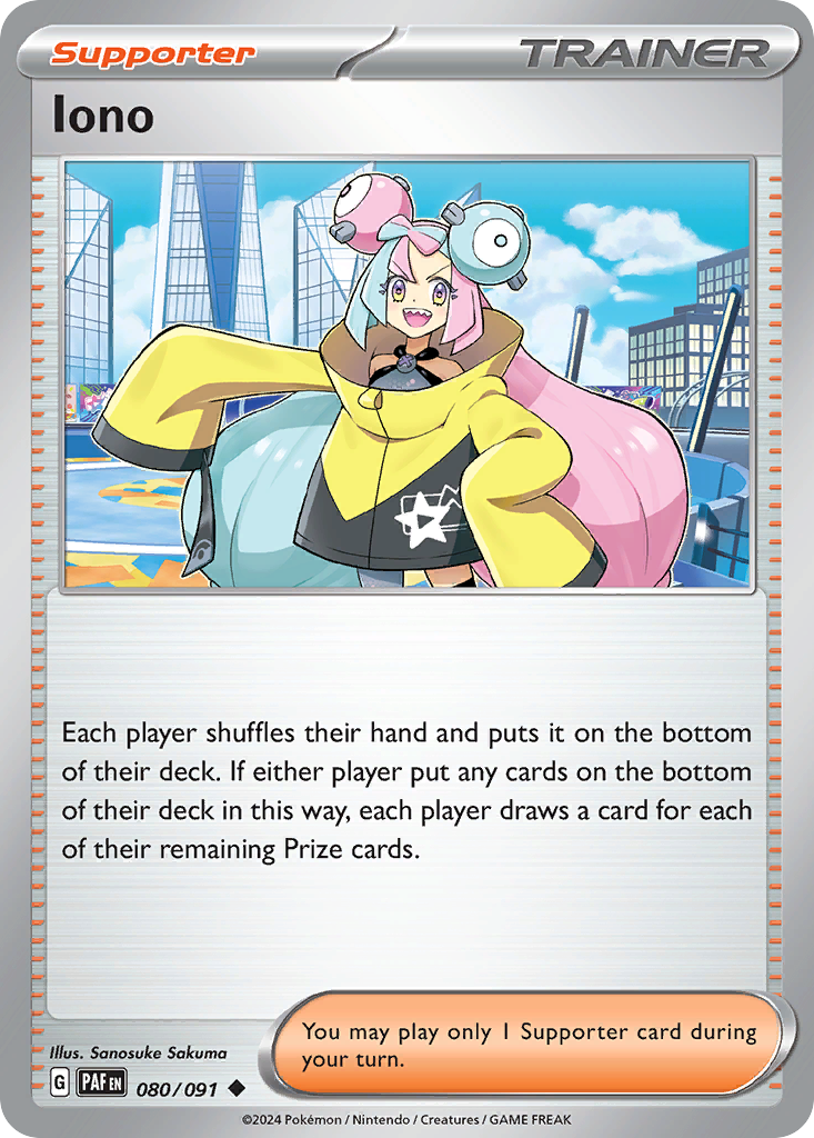 Iono sv4pt5-80 Uncommon from Paldean Fates Set