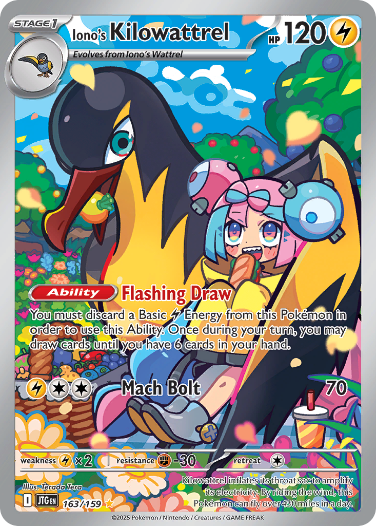 Iono’s Kilowattrel sv9-163 Illustration Rare from Journey Together Set