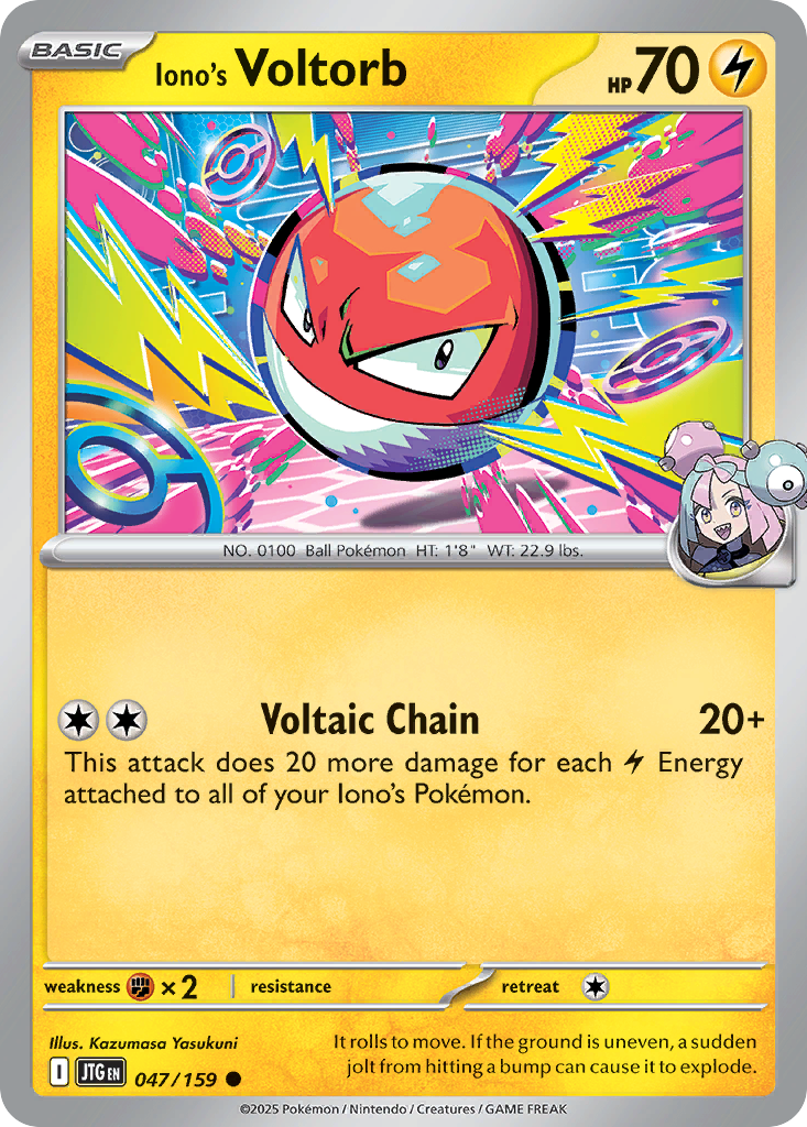 Iono’s Voltorb sv9-47 Common from Journey Together Set