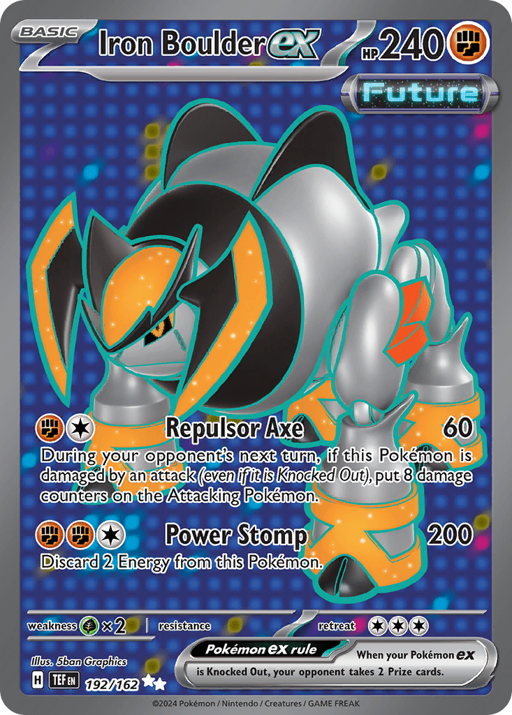 Iron Boulder ex sv5-192 Ultra Rare from Temporal Forces Set