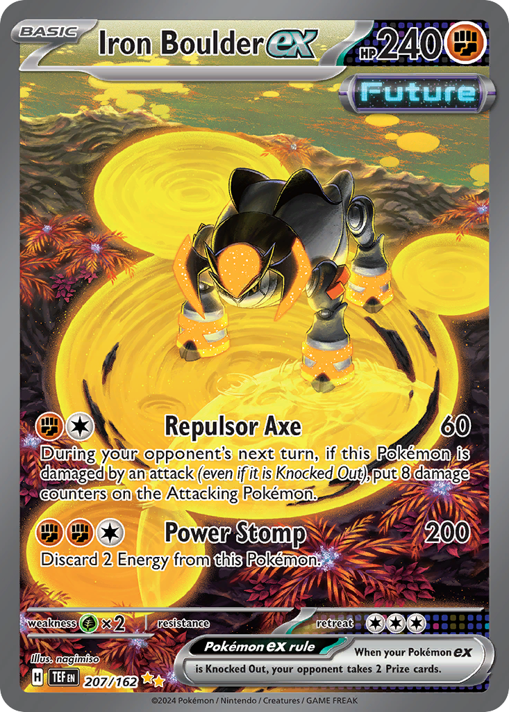 Iron Boulder ex sv5-207 Special Illustration Rare from Temporal Forces Set