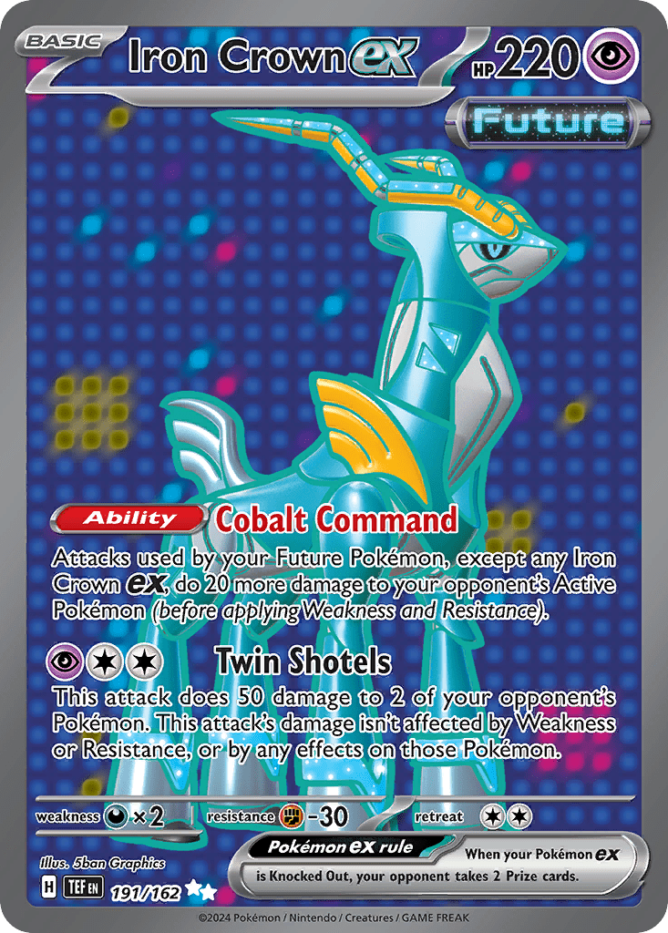 Iron Crown ex sv5-191 Ultra Rare from Temporal Forces Set