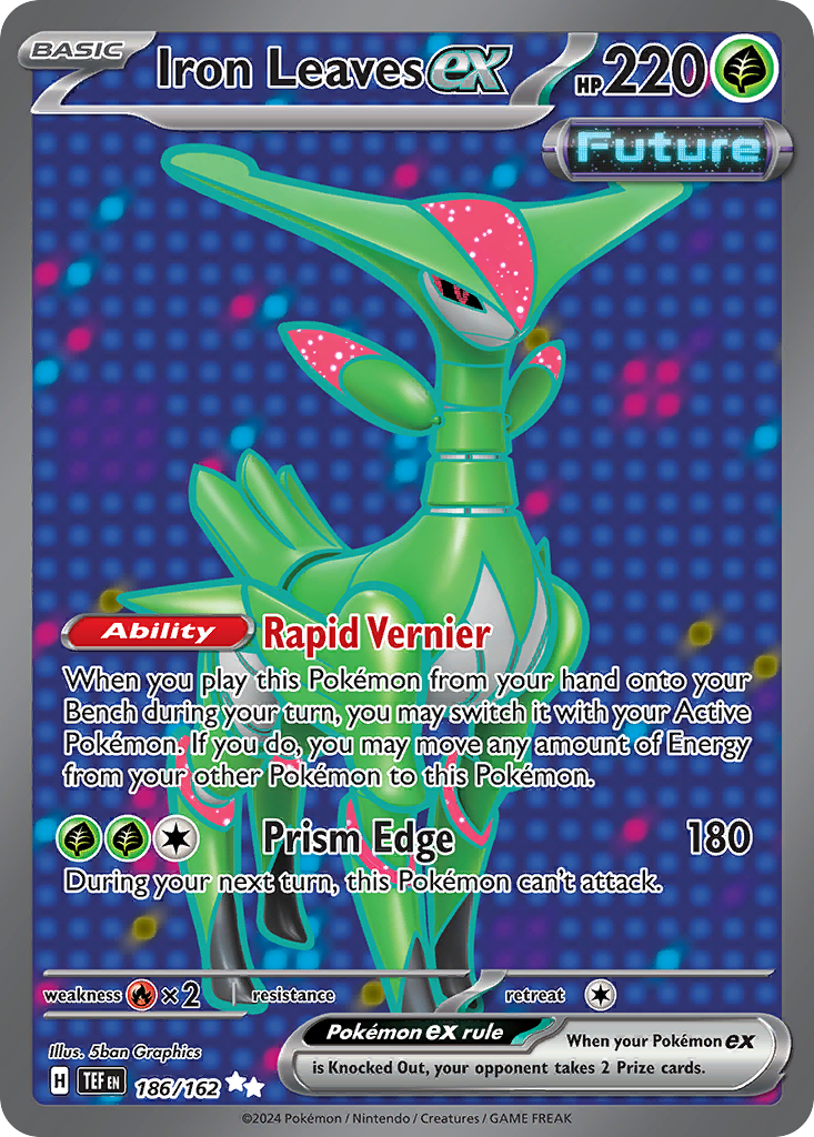 Iron Leaves ex sv5-186 Ultra Rare from Temporal Forces Set