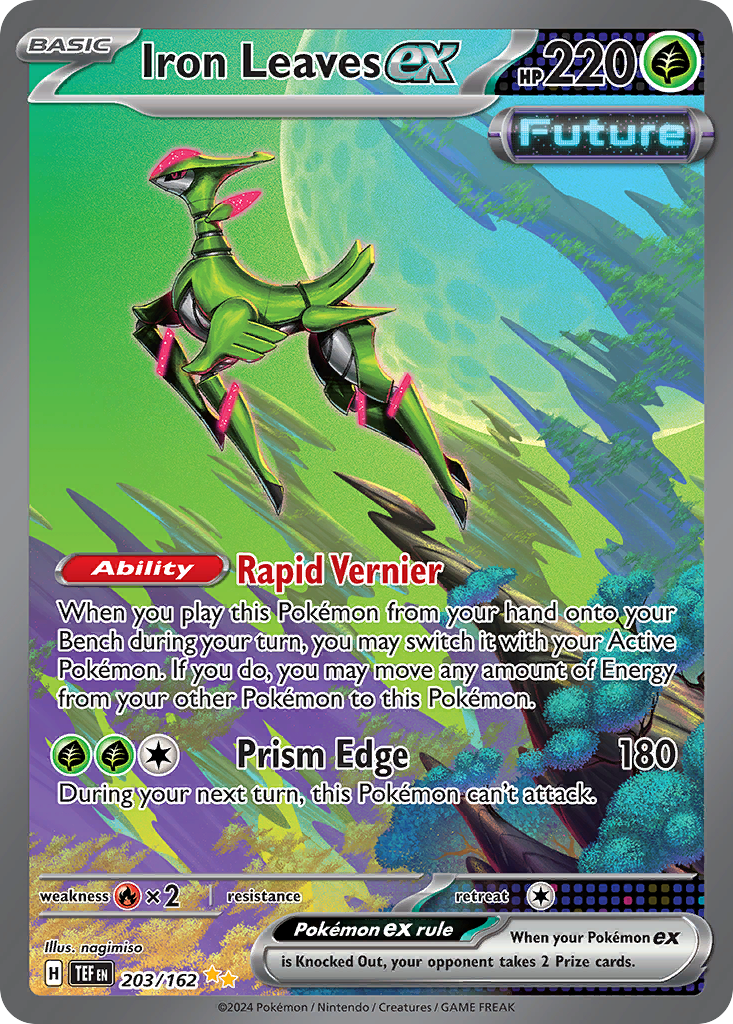 Iron Leaves ex sv5-203 Special Illustration Rare from Temporal Forces Set