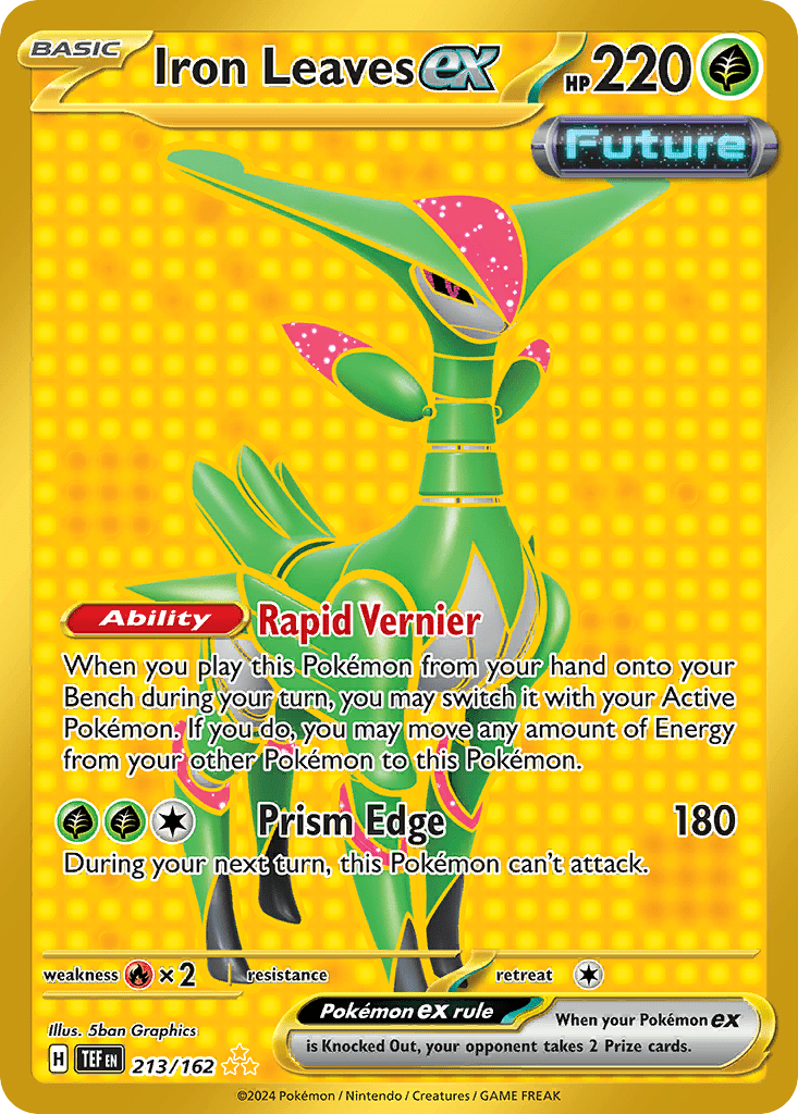 Iron Leaves ex sv5-213 Hyper Rare from Temporal Forces Set