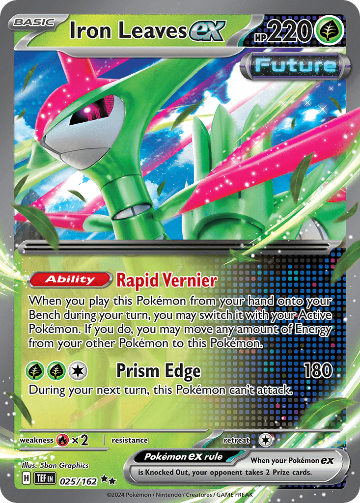 Iron Leaves ex sv5-25 Double Rare from Temporal Forces Set