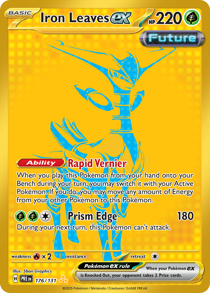 Iron Leaves ex sv8pt5-176 Hyper Rare from Prismatic Evolutions Set