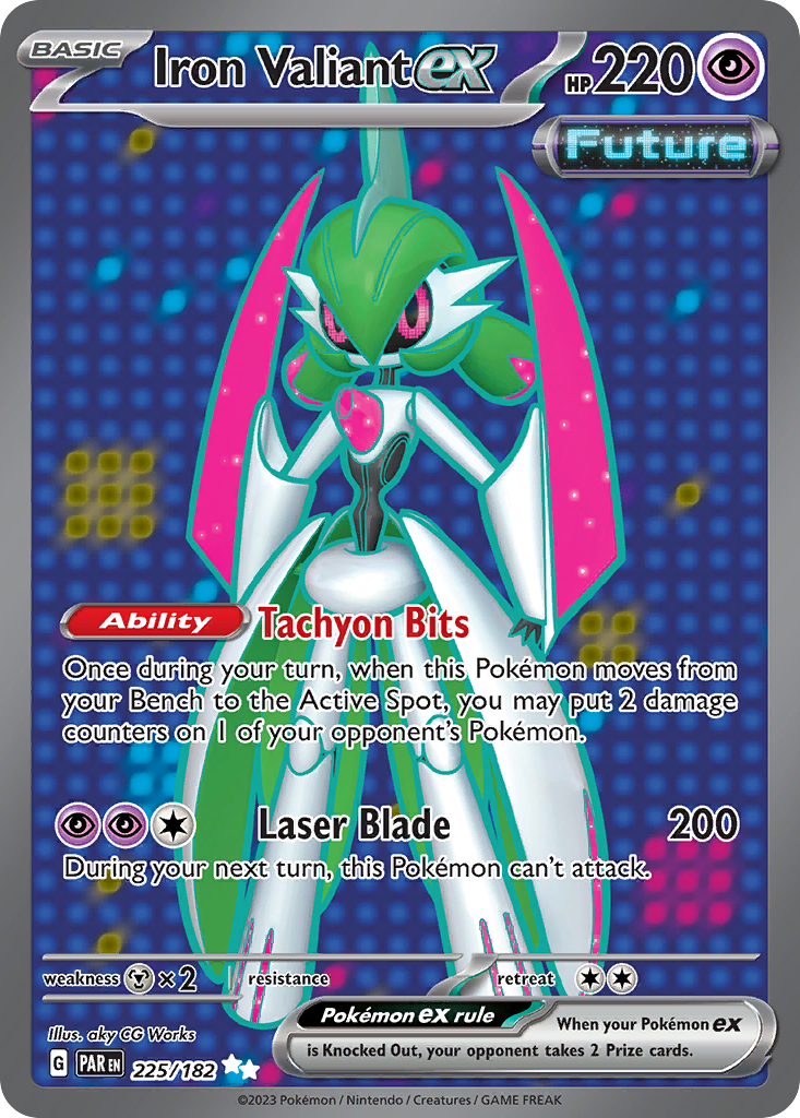 Iron Valiant ex sv4-225 Ultra Rare from Paradox Rift Set