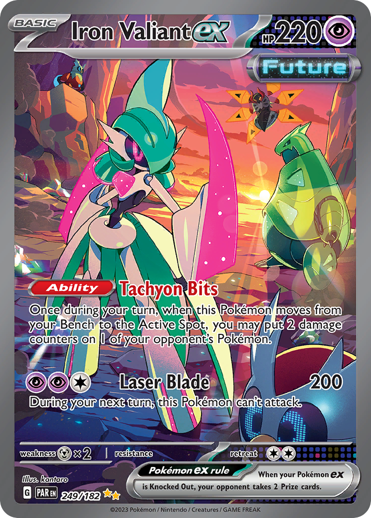 Iron Valiant ex sv4-249 Special Illustration Rare from Paradox Rift Set
