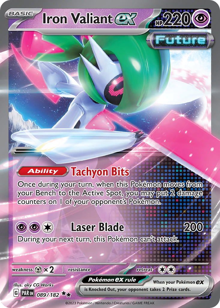 Iron Valiant ex sv4-89 Double Rare from Paradox Rift Set