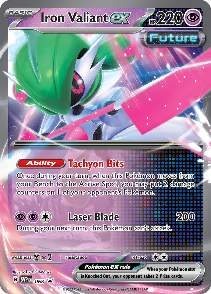 Iron Valiant ex svp-68 Promo from Scarlet & Violet Black Star Promos Set