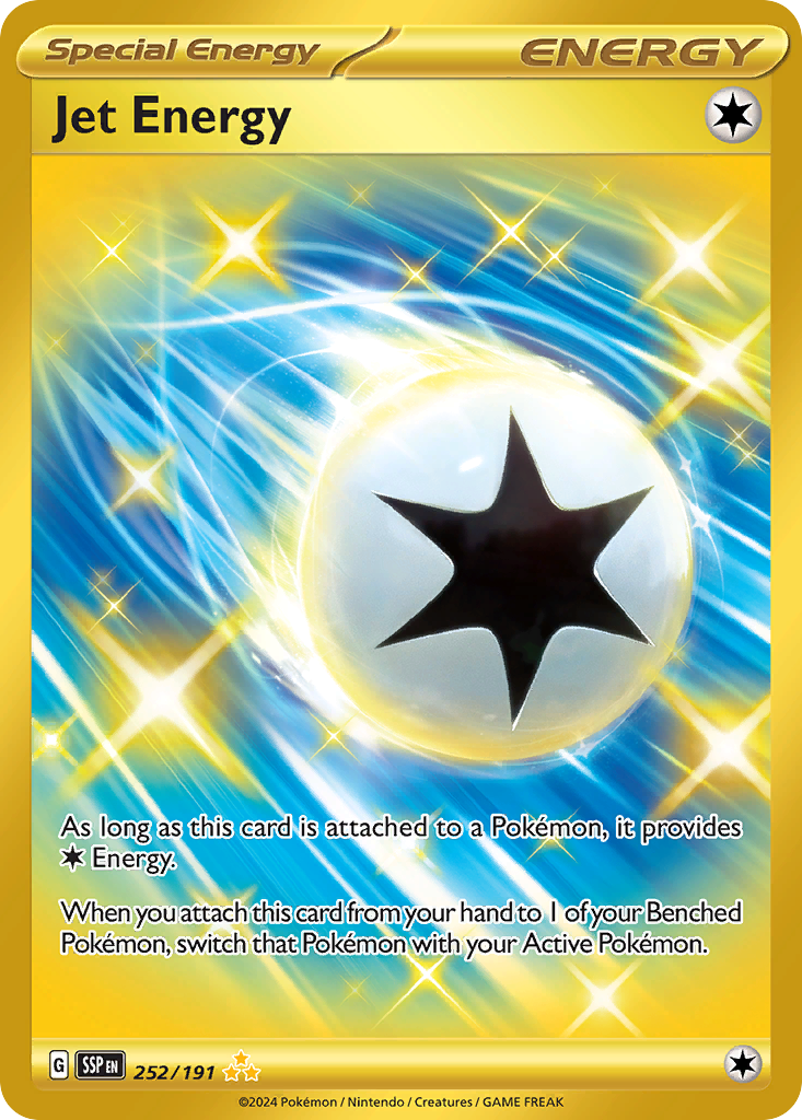 Jet Energy sv8-252 Hyper Rare from Surging Sparks Set