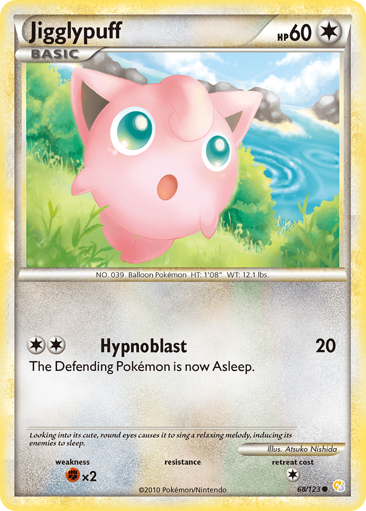 Jigglypuff hgss1-68 Common from HeartGold & SoulSilver Set