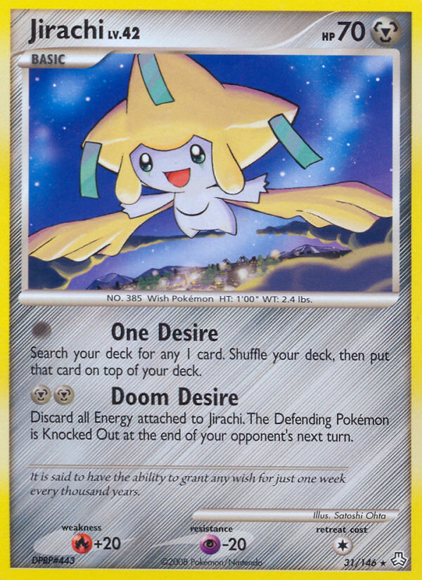 Jirachi dp6-31 Rare from Legends Awakened Set
