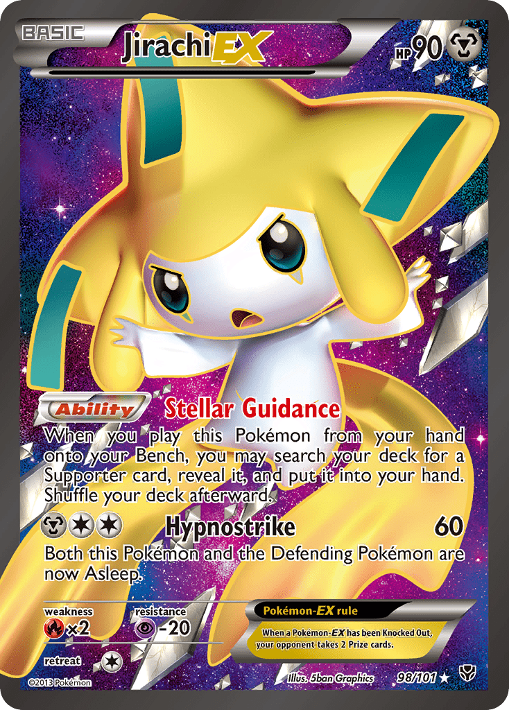 Jirachi-EX bw10-98 Rare Ultra from Plasma Blast Set