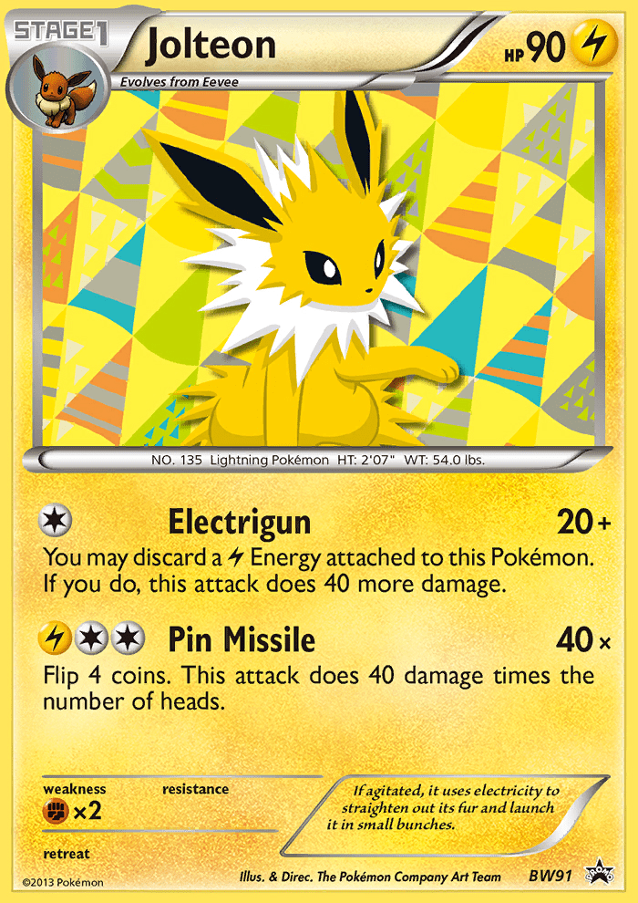 Jolteon bwp-BW91 Promo from BW Black Star Promos Set
