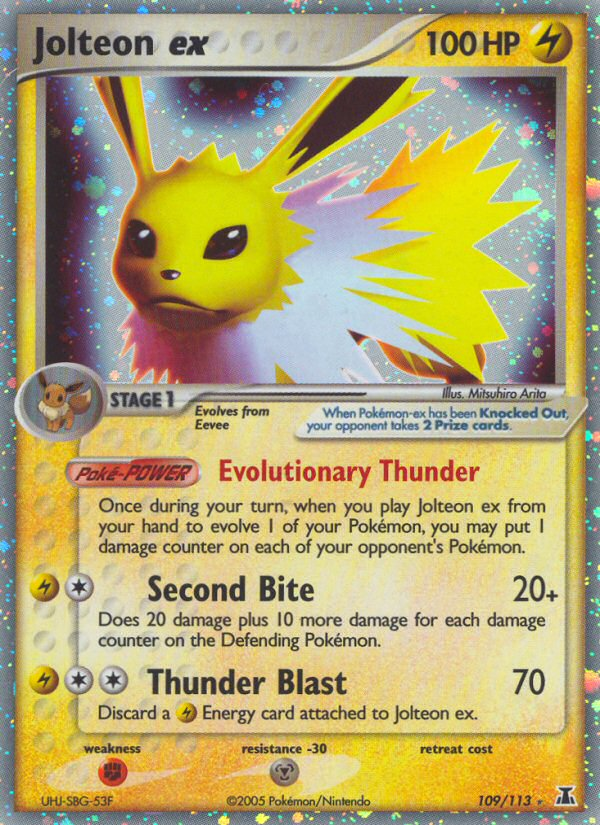 Jolteon ex ex11-109 Rare Holo EX from Delta Species Set